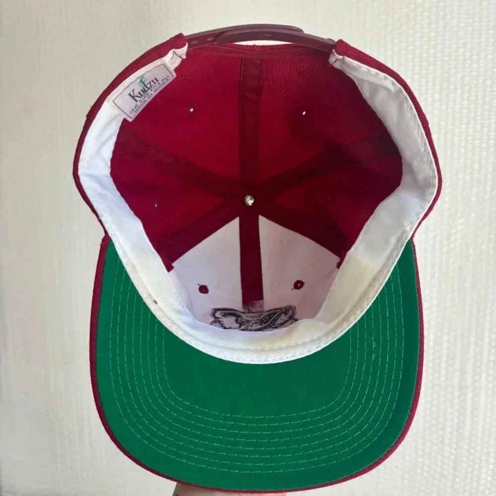 Vintage Alabama Crimson Tide Snapback Cap With Elephant Logo Adjustable 90s - Picture 9 of 11